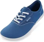WHITIN Men's Wide Canvas Barefoot Sneakers | Zero Drop Sole | Minimalist Footwear