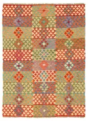 Vintage Hand Woven Kilim Rug 4'11" x 6'9" Traditional Wool Carpet