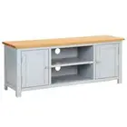 TV Cabinet 120x35x48 cm Solid Oak Wood vidaXL