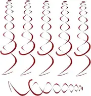 COOPHYA 6pcs Vintage Spiral Party Streamers Ceiling Door Decorations for Birthday Celebration Hanging Streamer Ribbons