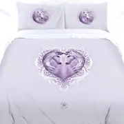Anne Stokes White Unicorn Quilt Cover Set King