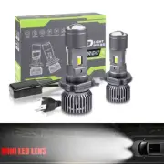 2X H4 9003 Bi-LED Mini Projector Lens Headlight Kit Bulbs Hi/Lo Beam LHD 50000LM (for: Mini)
