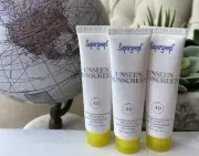 3x SUPERGOOP! Unseen Sunscreen SPF40 .34oz/10mL Each, Travel Sz Sealed F