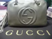 Gucci Soho Chain Shoulder Bag, Soft Gold tone leather & Hardware with tassel