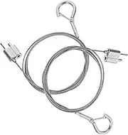 Hoement Sturdy Picture Wire Hanging Kit 2 Heavy Duty Hooks Metal Hanging Wire for Wall Art Gallery Easy to Install