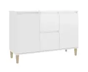 vidaXL Sideboard High Gloss White 101x35x70 cm Engineered Wood