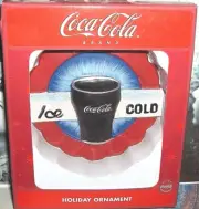 Drink Ice Cold Coca Cola`2003? 3 1/2 Inch Coke Sign Christmas Tree Ornament-NEW