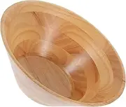 PEPLAYTAL Natural Cone Shaped Wooden Snack Bowl Unique Retro Design for Fruits Salads and Appetizers Lightweight Heat Resistant Easy to Clean for Kitchen and Serving