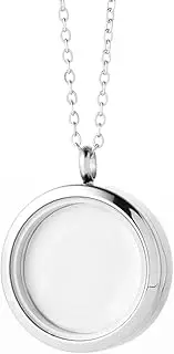 DOTUIARG Customized Photo/Text Stainless Steel Urn Necklace Pendant for Ashes Cremation Memorial Urn Jewelry Keepsake Gifts