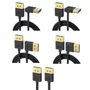 Silicone Cable DisplayPort 1.4 90° Angled DP1.4 Cord Up To 8K60Hz 4K/144Hz
