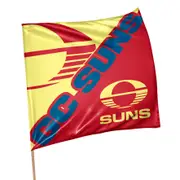 Gold Coast Suns AFL Square Supporter Flag Banner with Pole