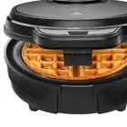 Compact Electric Waffle Iron with 7 Crunch Settings for Perfect 6-Inch Waffles