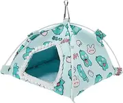 WOONEKY Small Pet Tunnel Tent for Hamsters Hedgehogs Sugar Gliders Nest Bed Decorative Hideaway for Guinea Pigs for Small Animal Cage Playtime