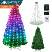 7.5ft Christmas Tree + 200LED Waterfall String Lights for Home Party Xmas Decor