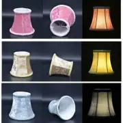 Small Lampshade Crushed Velvet Lamp Drum Shade Table Ceiling Light Cover Retro