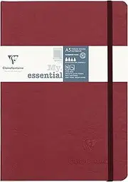 Clairefontaine 'Age Bag' Thread-Bound Notebook, A5, Squared, 192 Pages - Red