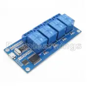 MICRO USB 5V 4-Channel Relay Module USB Control Relay Module Serial port