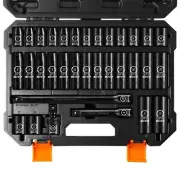 1/2 Drive Impact Socket Set, 33 Piece Deep & Shallow Metric Socket Set 8mm to...