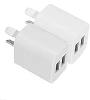 [KIYOSAKI] USB Plug Charger, USB Wall Chargers 2 Ports 5V/2.0A Power Adapter Compatible with iPhone 11 Pro/XS Max/XR/X/ 8, iPad Air/Mini, Samsung S20/ S10e/ S9, Note 10 Plus, LG G8, Huawei and More…