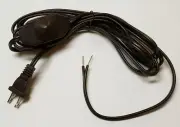 11' BROWN LAMP CORD SET WITH FULL RANGE DIMMER SWITCH 18/2 SPT-2 NEW 31021J