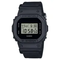 在飛比找蝦皮商城優惠-CASIO酷黑方型 數位 帆布錶帶DW-5600BCE-1