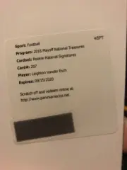 2018 National Treasures Leighton Vander Esch Material Signatures RC /99 COWBOYS