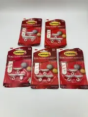 3M Command 3 Pk. Damage Free Ceiling Hooks #17008-ES Strong Hold Lot Of 5