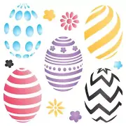 Easter Eggs Stencil- Classic Easter Egg Design