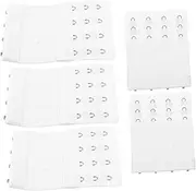 [VALICLUD] 5 Pcs Bra Extender Women Underwear Buckle Metal Bra Hooks Eye Bra Strap Extenders Womens Lingerie Replacement Bra Buckle Hook High Elasticity White Cloth Extended Buckle Miss