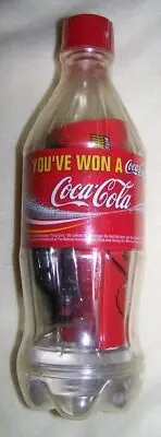 EXTREMELY RARE SEALED COCA-COLA BANK BOTTLE WITH NASCAR MINI-CAR
