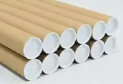 20 2" x 24" Cardboard Shipping Mailing Tube Tubes Cores With End Caps