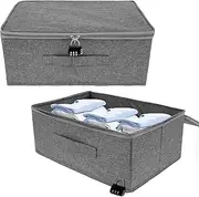 2Pack Discreet Lockable Storage Box Toy Bag with Lock Foldable Lockable Storage Box for Clothes with Zipper & Handle Large Capacity Private Storage Box for Bedroom Toys Files Documents Home Travel