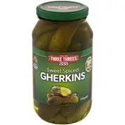 Three Threes Gherkins Sweet Spiced 540g