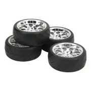 (B Tire)4PCS 1/10 RC Wheels Strong Cushioning High Abrasion Resistance RC