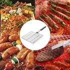 Barbecue Grill Basket Foldable Reusable Grill Net for Chicken Steaks Picnic