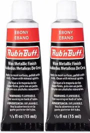 M00276x2 MOREZMORE Fresh Amaco Rub 'n Buff EBONY BLACK 2 Pack Wax Finish