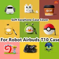 在飛比找蝦皮購物優惠-適用於 Robot Airbuds T10 保護套煤球和菠蘿