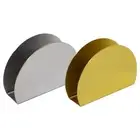 Compact Stainless Steel Half Round Table Napkin Holder for Home Kitchen