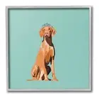 Labrador Dog with Crown Framed Giclee Art by Amelia Noyes