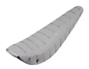 SPARKLE WHITE w/STRIPES Vintage Polo Banana Seat for 20" Stingray Lowrider Bike
