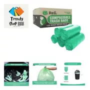 Compostable 13 Gallon Trash Bags | 150 Count Bulk | ASTM D6400 | Green | Eco-...