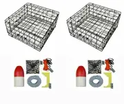 2-Pack of KUFA Vinyl Coated Crab Tra & Accessory Kit (S60+CAC1) x2K