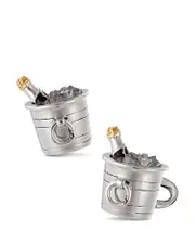 Jan Leslie Sterling Silver Champagne Bucket Cufflinks