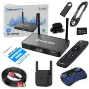 IN-STOCK SuperBox S6 Pro Bundle 8K HDMI, 64GB Card/Drive, WiFi Extender,Keyboard