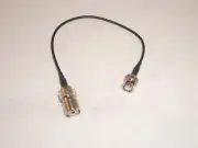 MGS 7060-CBL-10 10 INCH UHF FEMALE SO-239 TO BNC MALE JUMPER COAX CABLE RG-174