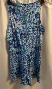 Lilly pulitzer Venecia Romper Iris Blue High Maintance XL Teen Girls Casual