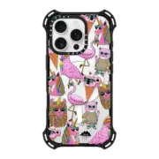 iPhone 16 Pro Bounce Case MagSafe Compatible Chilling with the Funky Cats iPhone case by Mulga