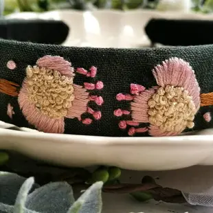 ins少女風刺繡頭箍 快手簡單易上手 花朵刺繡 手工材料包 自繡