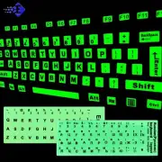 Spanish English Russian Arabic French Luminous Keyboard Stickers For Laptop PC D