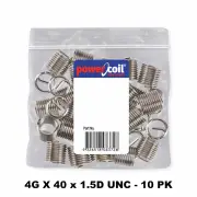 Powercoil 3532-4GX1.5DP - Thread Inserts 4G x 40 x 1.5D UNC - 10 Pack